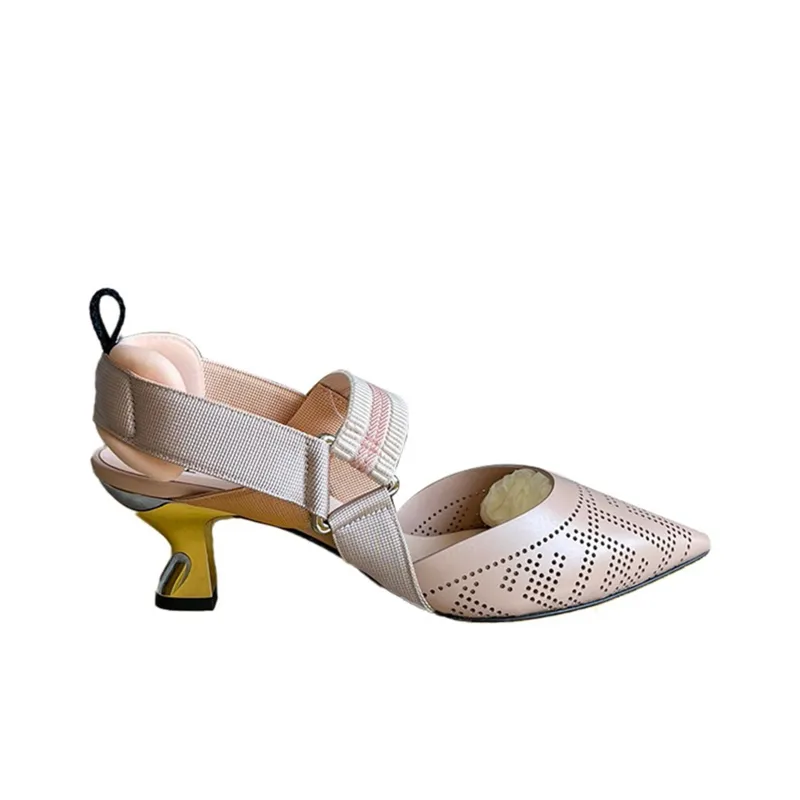 FENDI Colibri Irregular Heel High Heels Women's Pink-1