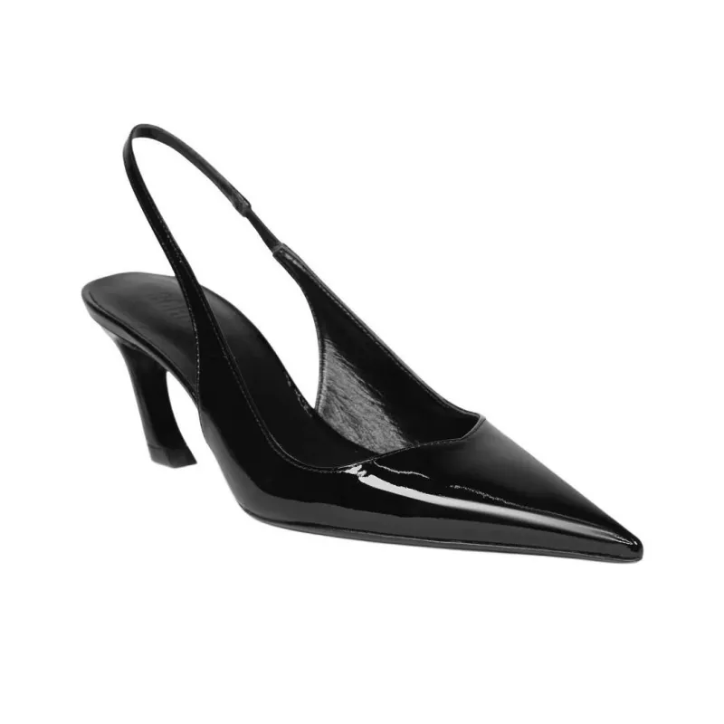 Schutz Lexi Irregular Heel High Heels 7.2cm Women's Black-2