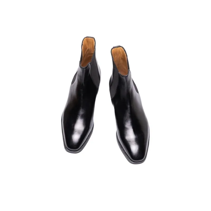 Enzo Bonafe Crew Chelsea Boots 3cm Men's Black-2