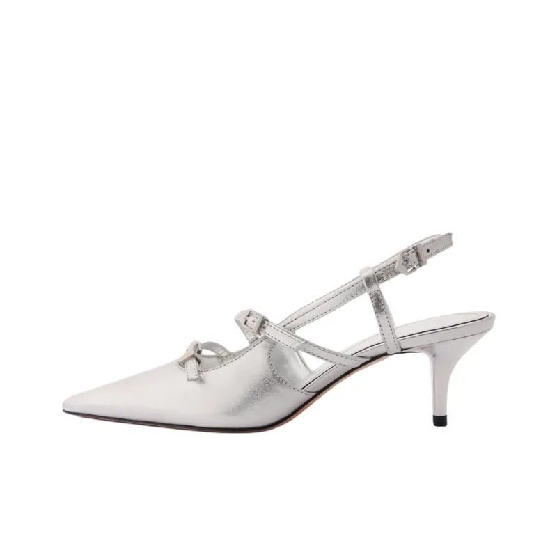 Schutz Stacy Slim Heel High Heels 6.3cm Women's Silver-0
