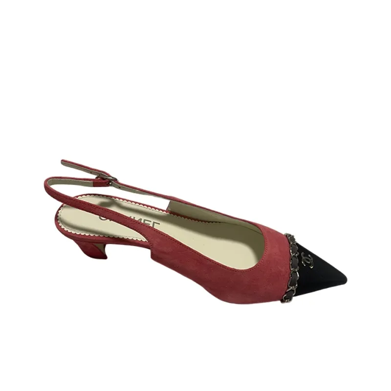 CHANEL High Heels Women's Red Black-1