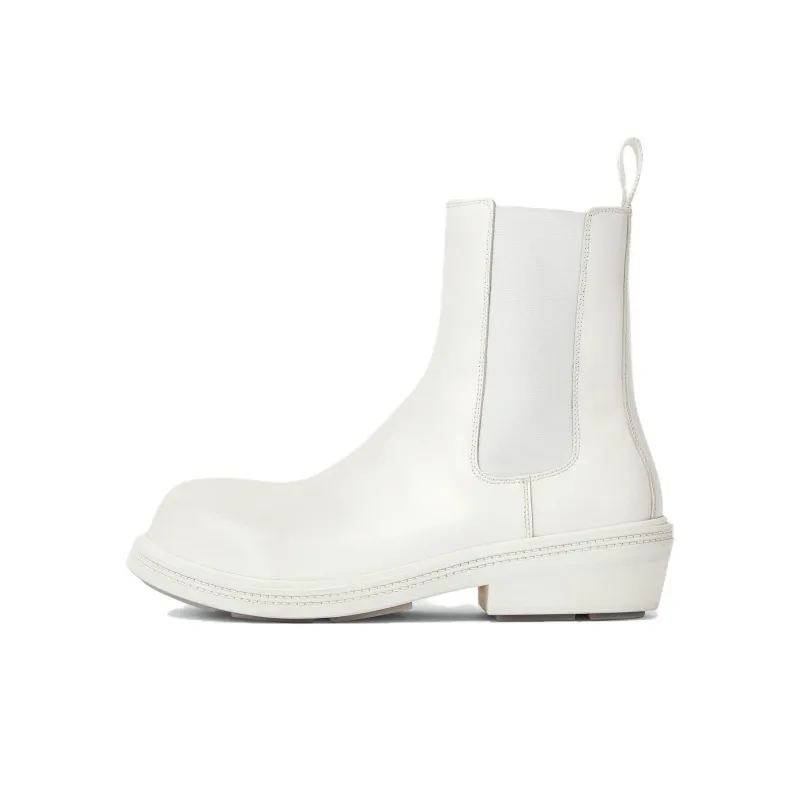 Bottega Veneta Fireman Chelsea Short Chelsea Boots Men's White-0