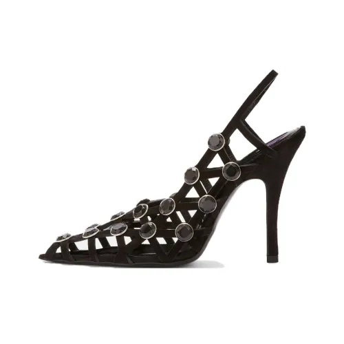 The Attico Grid Embellished Slingbacks Women's