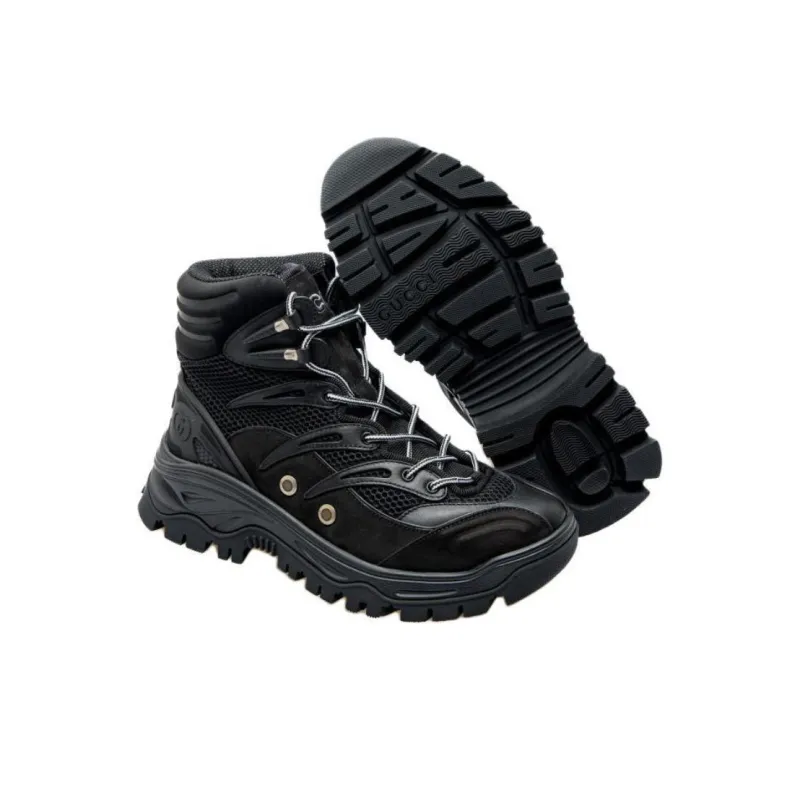 GUCCI Lace Up Boot 'Black'-4