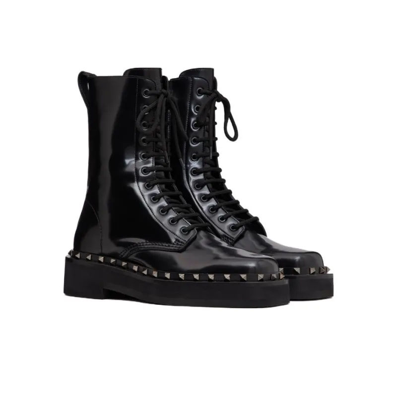 Valentino Garavani M-Way Rockstud 50mm Leather Booots-2