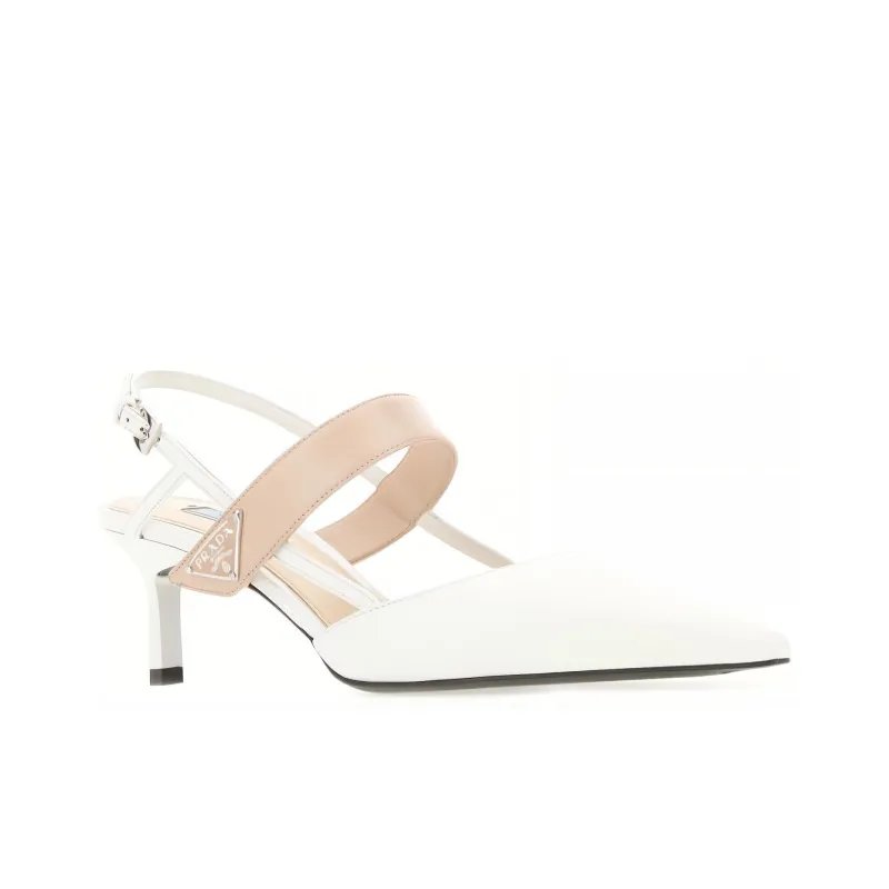 PRADA Slim Heel High Heels Women's White-2