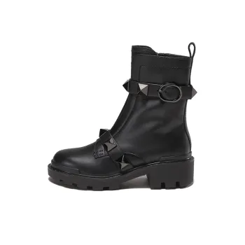 Valentino Roman Stud Ankle Boots Women's Black
