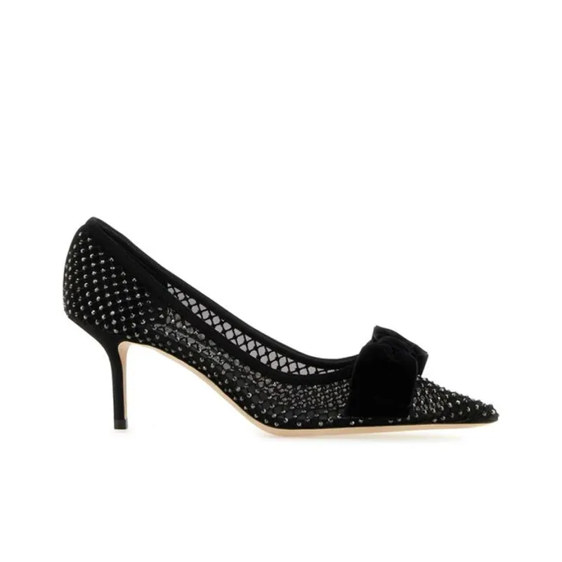Jimmy Choo LOVE Slim Heel High Heels 6.5cm Women's Black-1