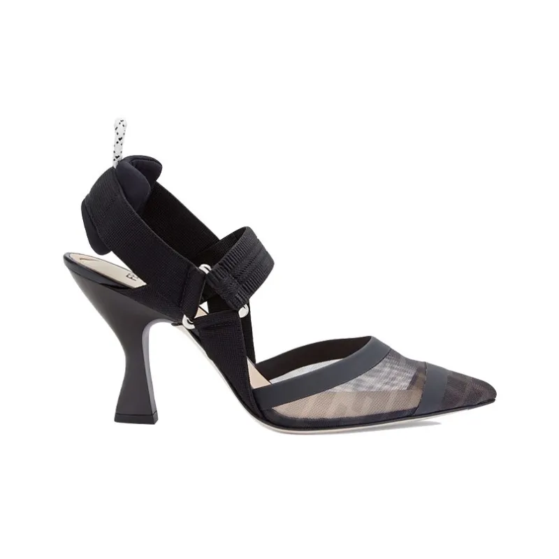 FENDI Colibri High Heels Women's Black-1
