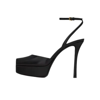 SAINT LAURENT Scandale Slim Heel High Heels 8.5cm Women's Black