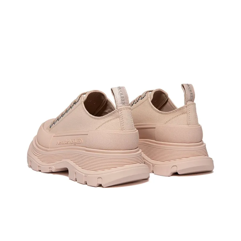 Alexander McQueen Tread Slick Low Lace Up Peach Women's-4