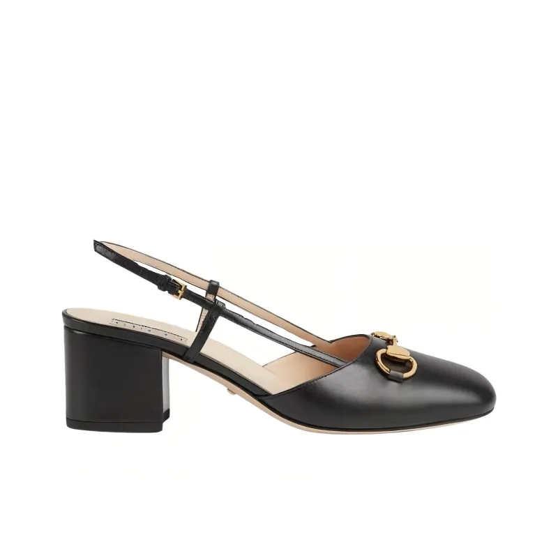 GUCCI Horsebit 60mm Slingback Pumps-1