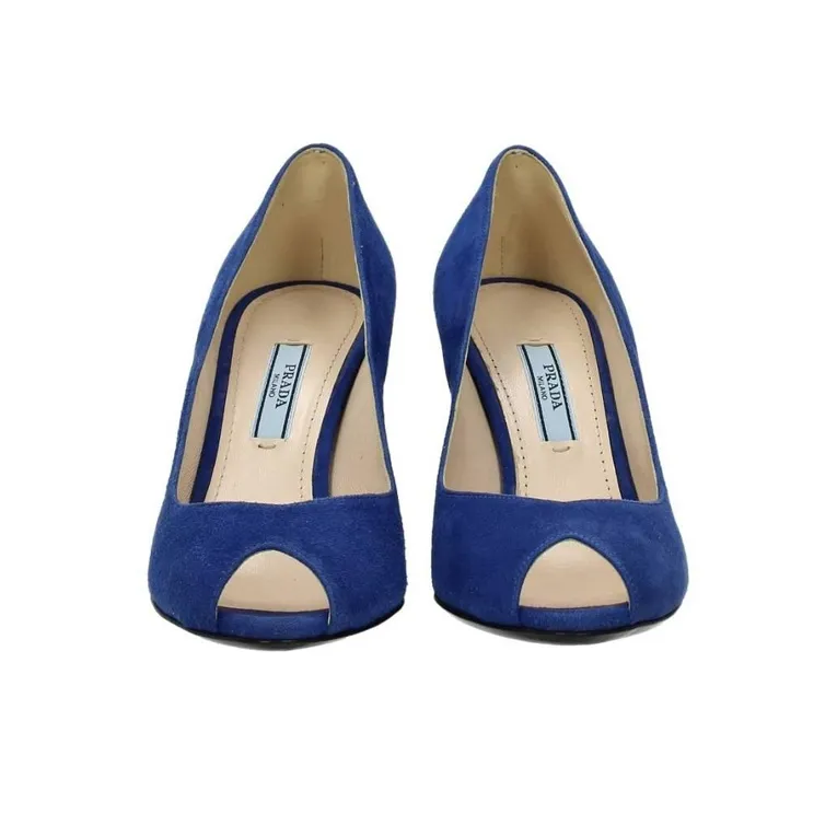 PRADA Irregular Heel High Heels Women's Blue-3