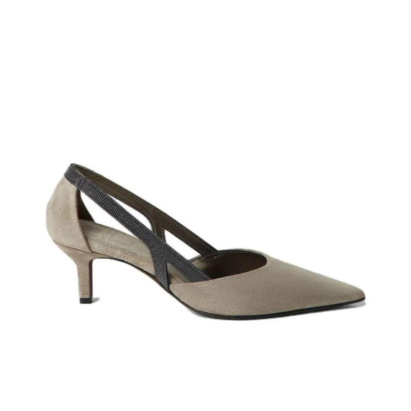 Brunello Cucinelli 65mm Monili-chain Strap Pumps-1
