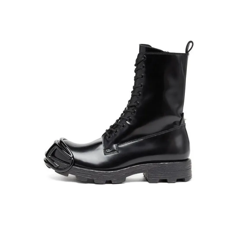 DIESEL D-Hammer D Lace-up Leather Boots-0