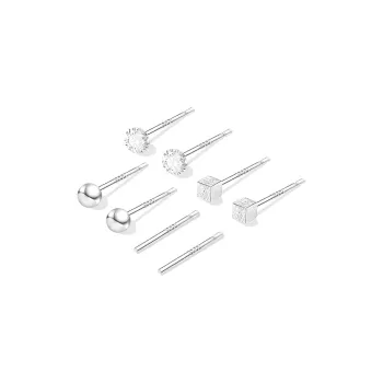 JOLLY NOTE Sterling Silver Stud Earrings Women's