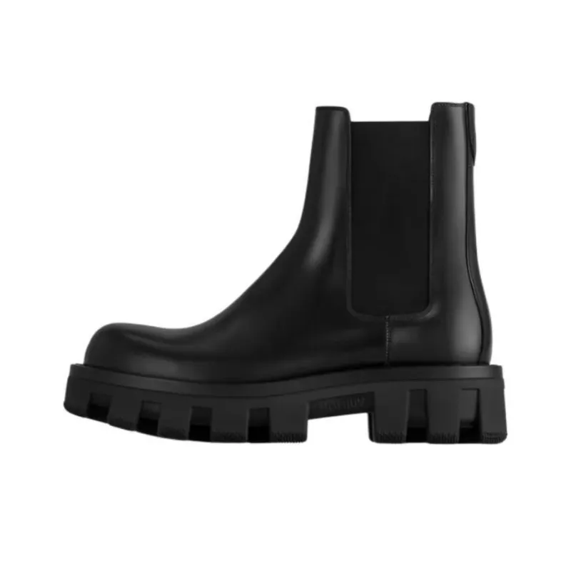 LOUIS VUITTON Short Chelsea Boots Men's Black-0