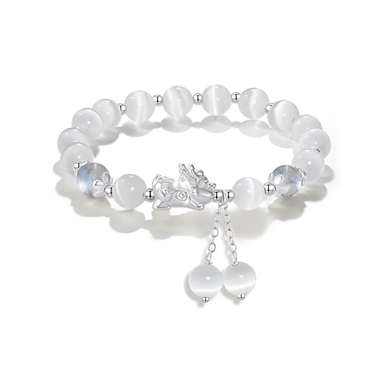Kelanxi Glass Cat Eye Bracelets Women's-0