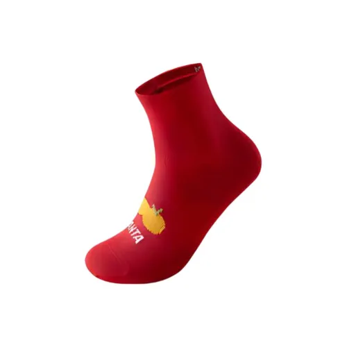 Anta Life Collection Mid Calf Socks Unisex 1 Pack Rich Red
