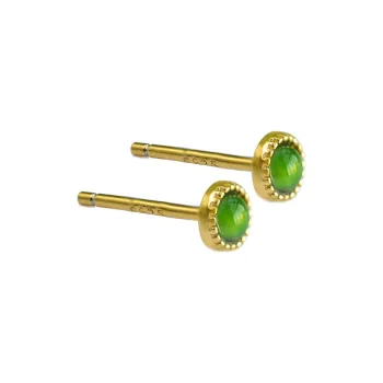 Tokai Family Ice Type Jadeite Stud Earrings Women's