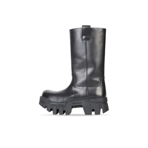 Balenciaga Bulldozer Mid Calf Boots Men's Black