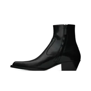 SAINT LAURENT Ankle Boots 4cm Women's Black
