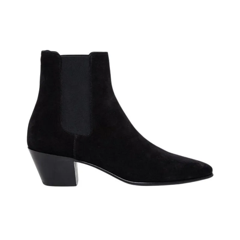 CELINE Short Chelsea Boots Men's Black-1
