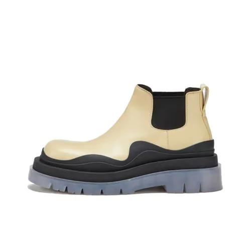 Bottega Veneta Ankle Length Chelsea Boots Men's Yellow
