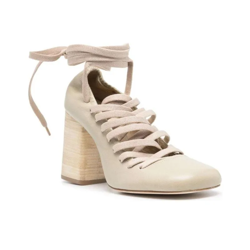 Lemaire 90mm Lace up Pumps-2