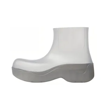 Bottega Veneta Puddle Rain Boots Ankle Boots 5.5cm Women's Silver Gray
