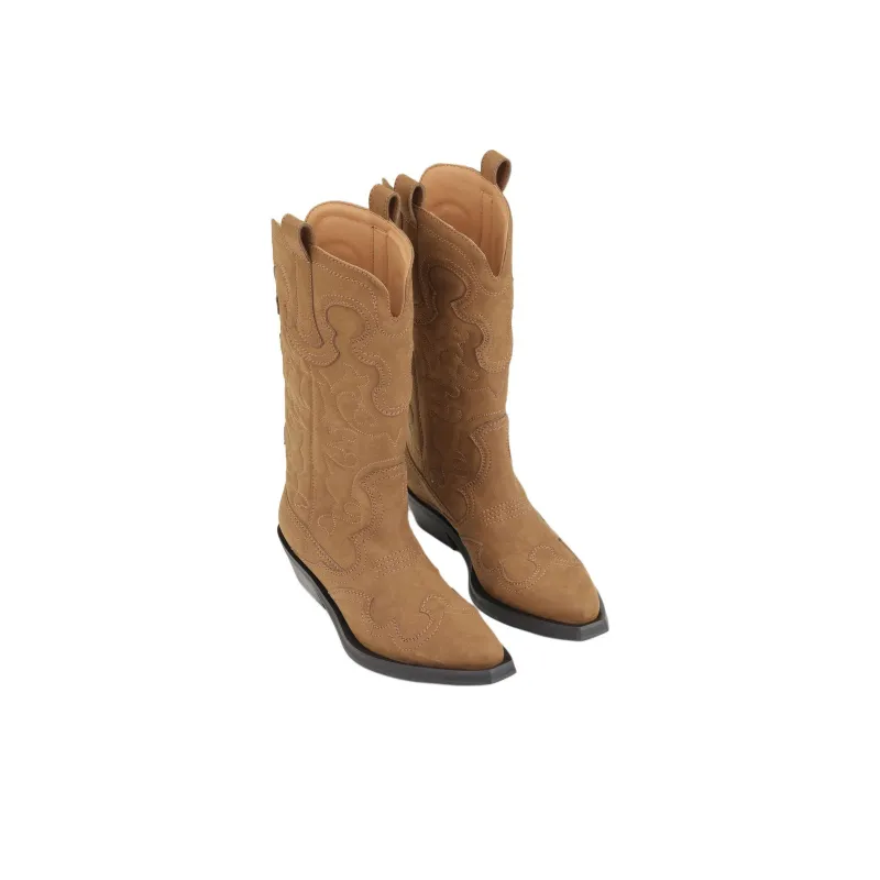 GANNI Ankle Boots Women's Brown-2