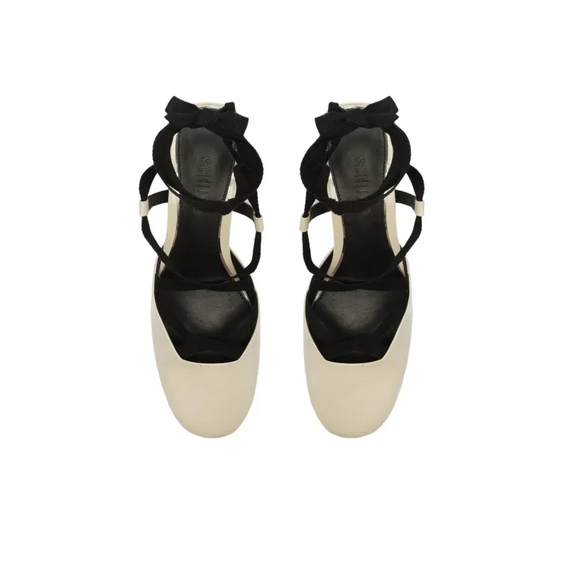 Schutz Amarie Irregular Heel High Heels 5cm Women's White-3