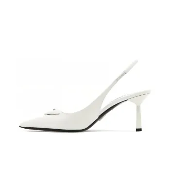 PRADA 75mm Leather Slingback Pumps