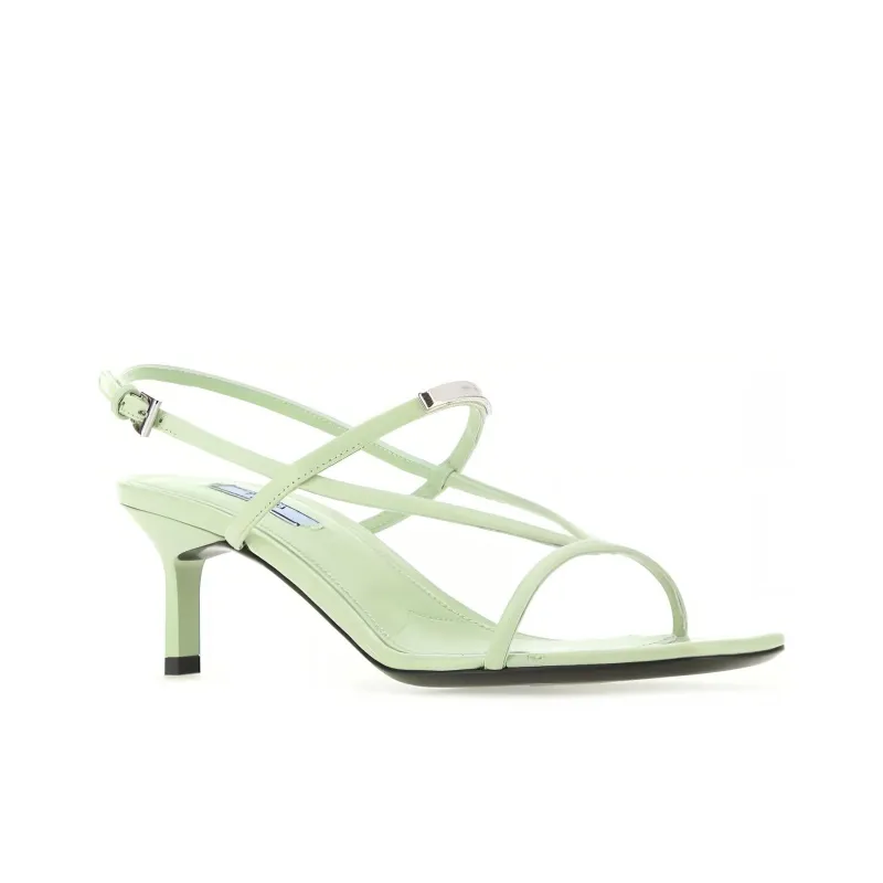 PRADA Slim Heel High Heels Women's Green-2