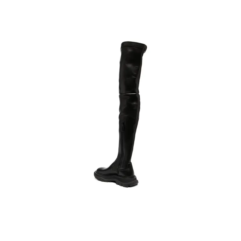 Alexander McQueen Hybrid Lace Up Boot 'Black' Women's-3