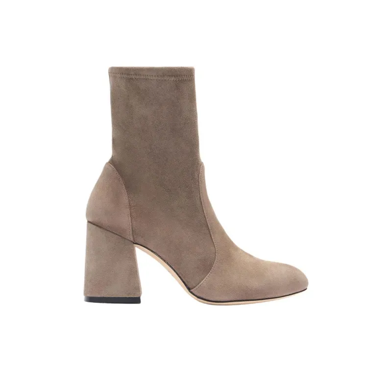 Stuart Weitzman/SW FLARBLOCK Ankle Boots 8.5cm Women's Umber-1