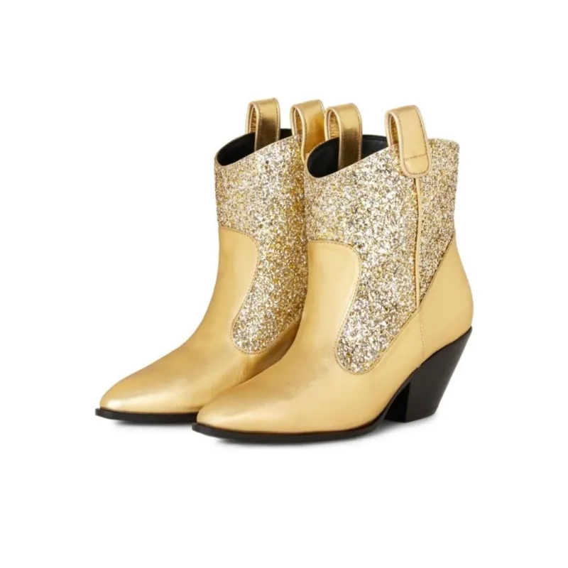 Giuseppe Zanotti Elna Glittery Cowboy Boots-2