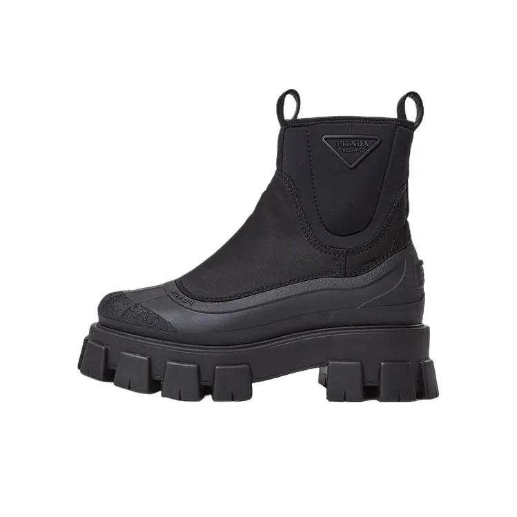 PRADA Monolith Ankle Boots Men's Black-0