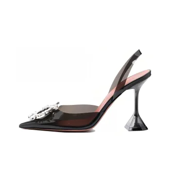 AMINA MUADDI Rosie Glass 105mm Embellished Pumps
