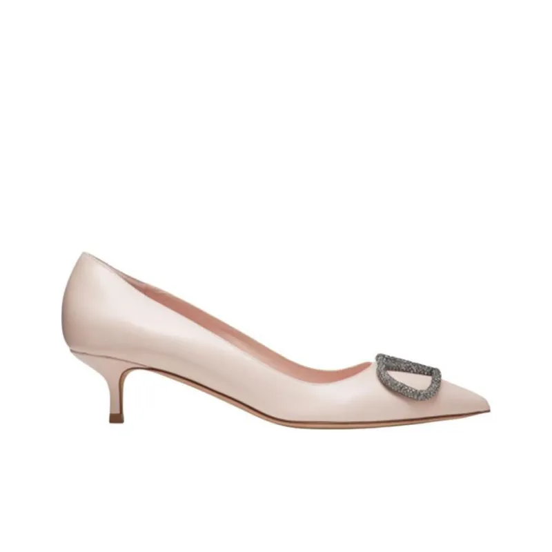 Valentino VLogo Signature Slim Heel High Heels Women's Light Pink-1