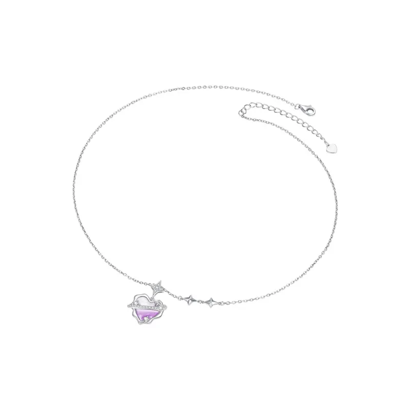 CHOW TAI SENG Campus Love Series S925 Silver Necklaces Women's-4