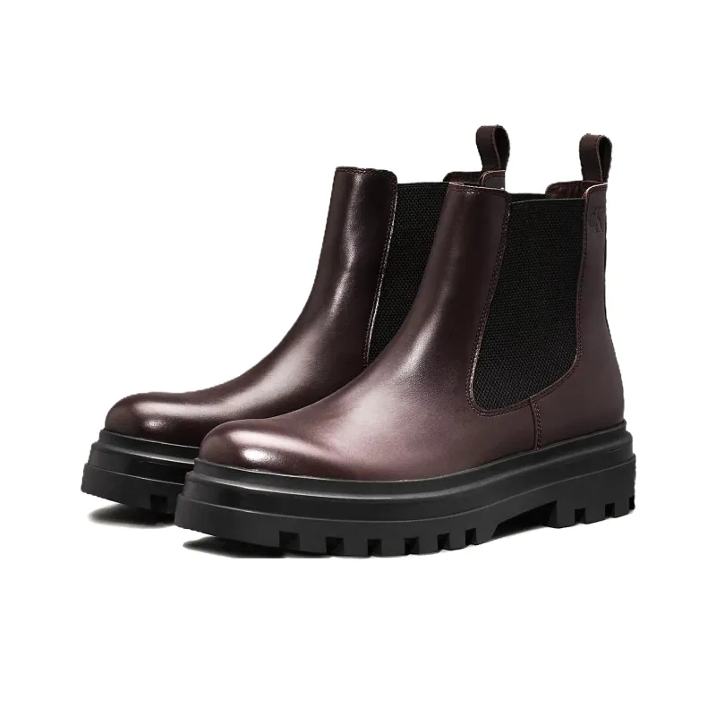 CKJ CALVIN KLEIN JEANS Short Chelsea Boots 5cm Men's Dark Brown-2