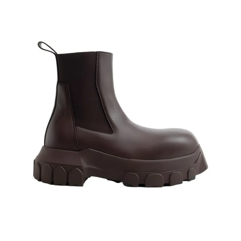 RICK OWENS Beatle Bozo Tractor Ankle Boots-1