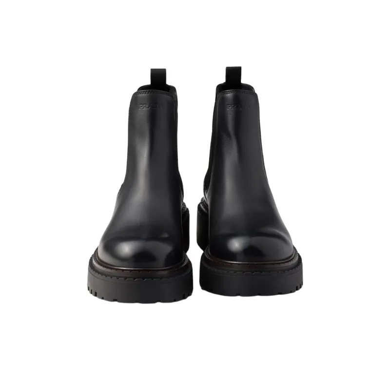 PRADA Short Chelsea Boots 6cm Men's Black-4