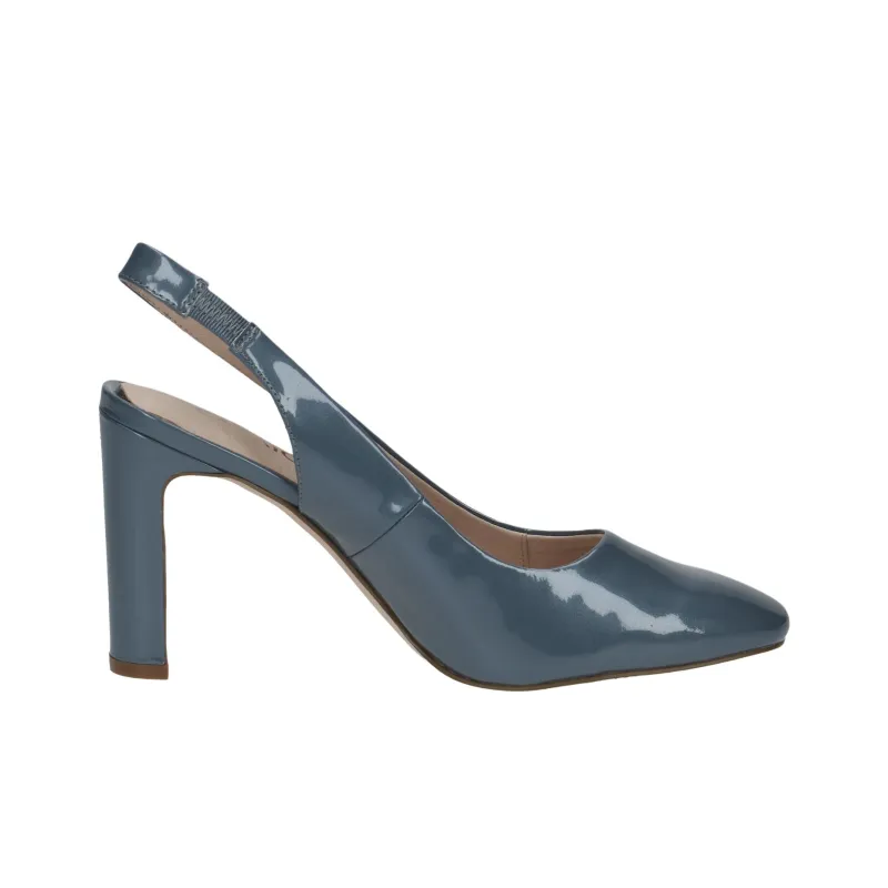 CAPRICE Twiggy Chunky Heel High Heels 8.5cm Women's Blue-1
