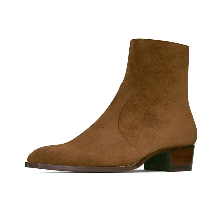 SAINT LAURENT Wyatt Zipped Boots-2