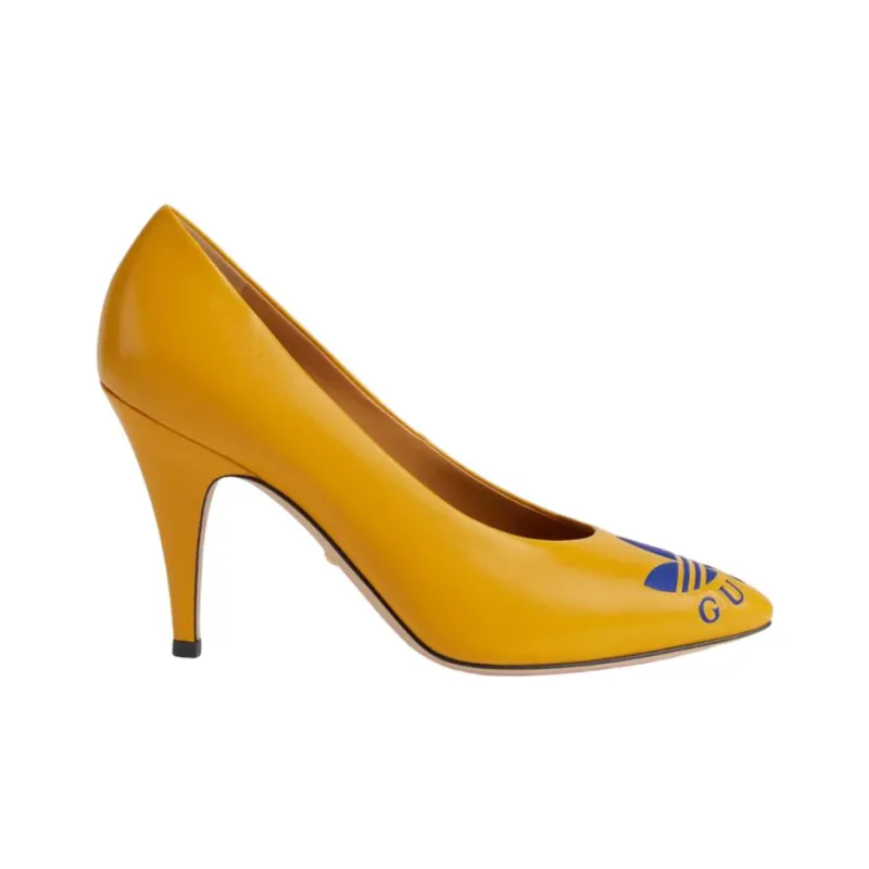 Adidas Originals x GUCCI Cone Heel High Heels Women's Yellow-1