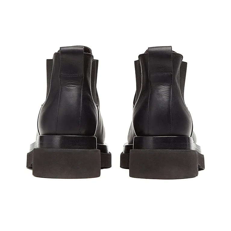 Bottega Veneta Lug Chelsea Ankle Length Chelsea Boots Men's Black-3