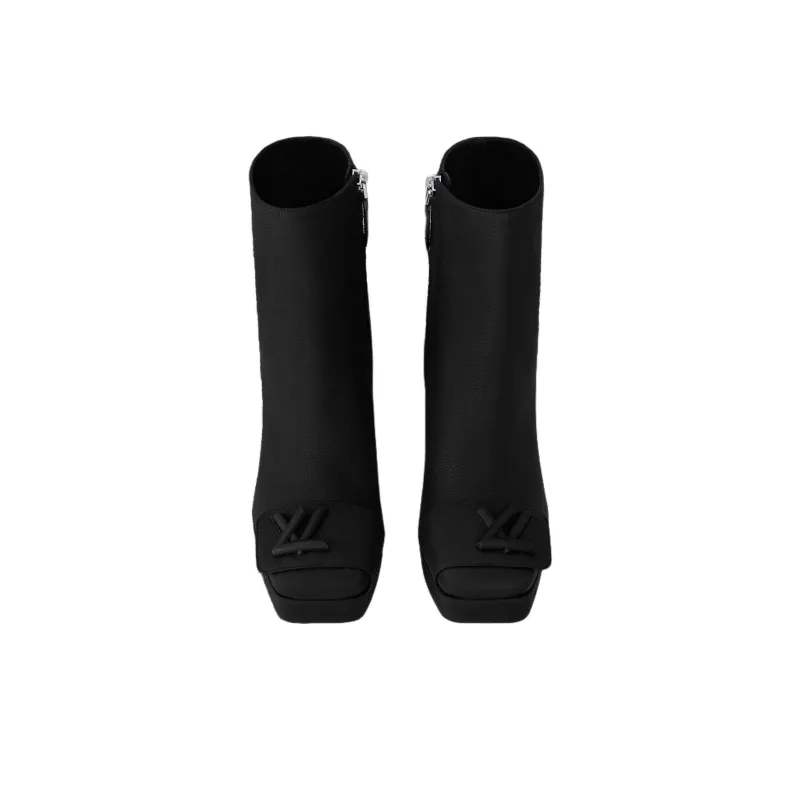 LOUIS VUITTON Shake Ankle Boots 9.5cm Women's Black-3