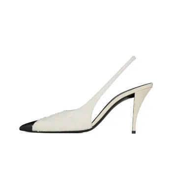 SAINT LAURENT Vesper Slim Heel High Heels 9cm Women's White
